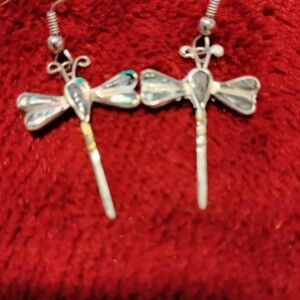 Silver Dragonfly Earrings